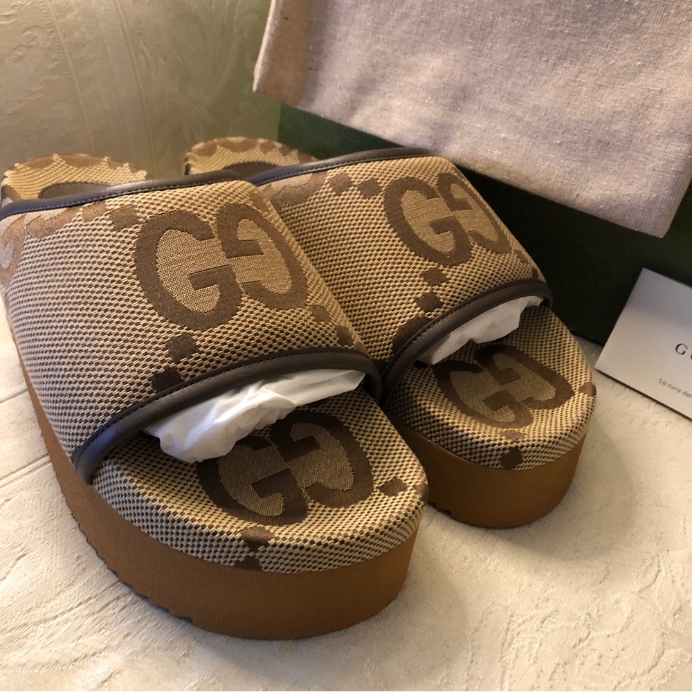gucci platform sandals women’s size 37